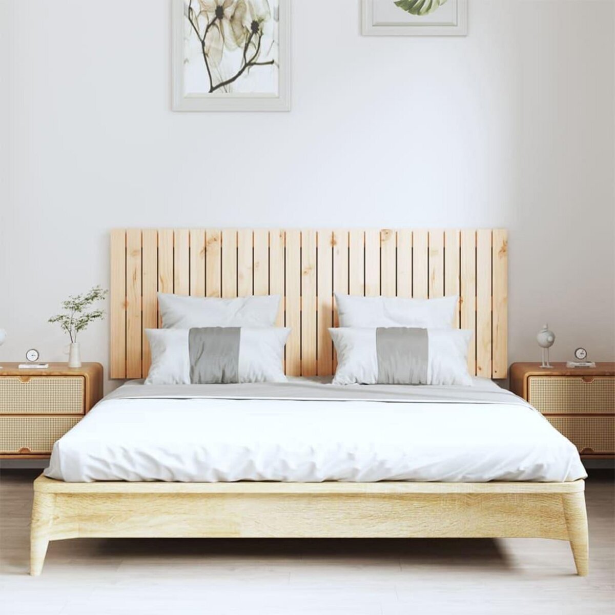 VIDAXL Tete de lit murale 159,5x3x60 cm Bois massif de pin