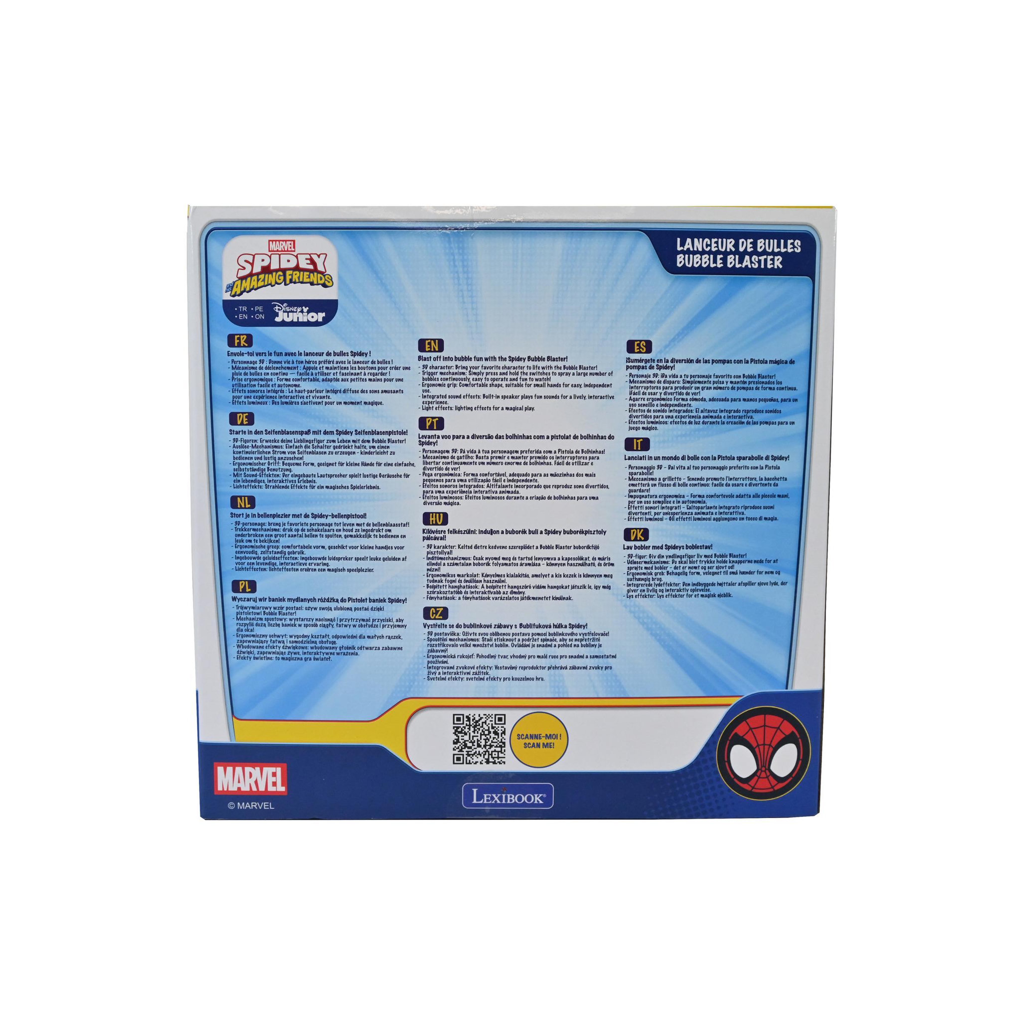 Voir la diapositive 4 : Lexibook Pistolet à Bulles Spidey avec effets lumineux et sonores