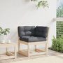 Voir la diapositive 3 : VIDAXL Canape d'angle de jardin et coussins 73x73x78cm bois pin massif