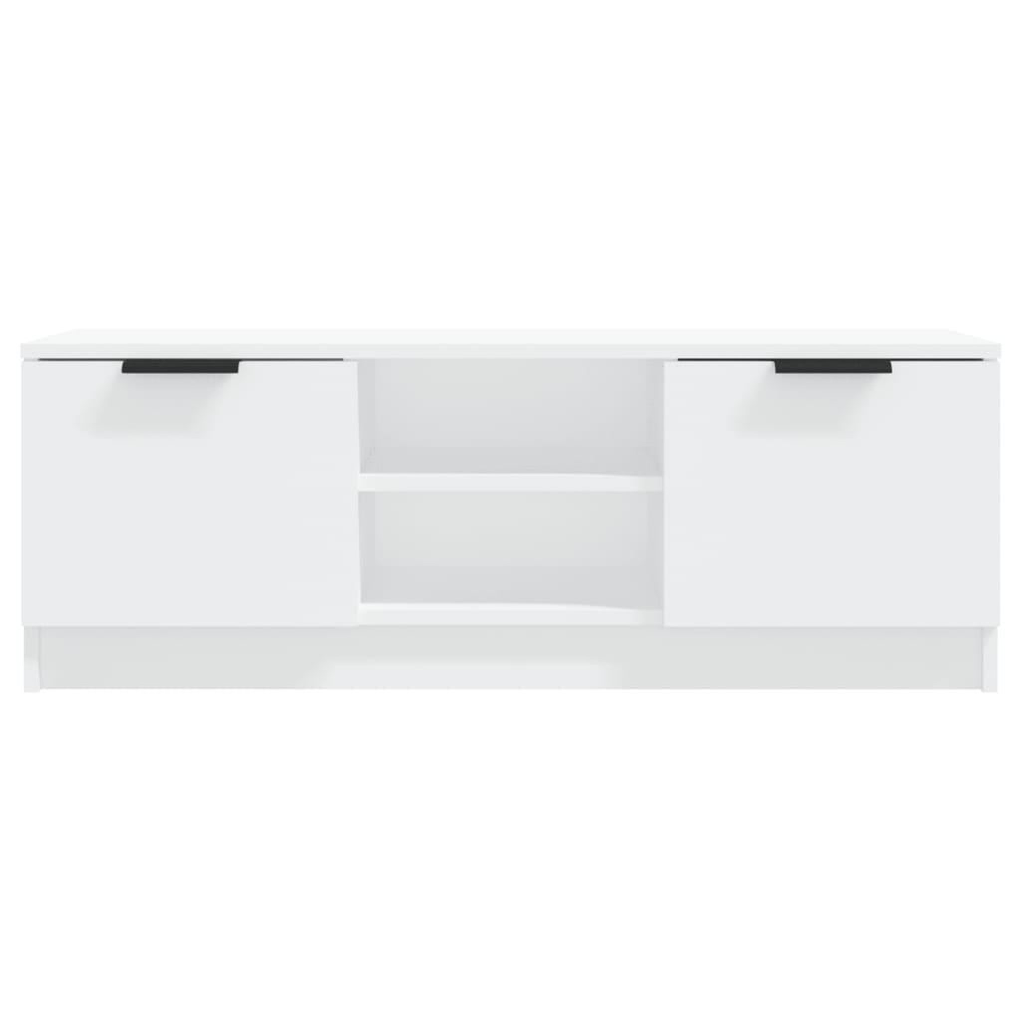 Voir la diapositive 3 : VIDAXL Meuble TV Blanc 102x35x36,5 cm Bois d'ingenierie