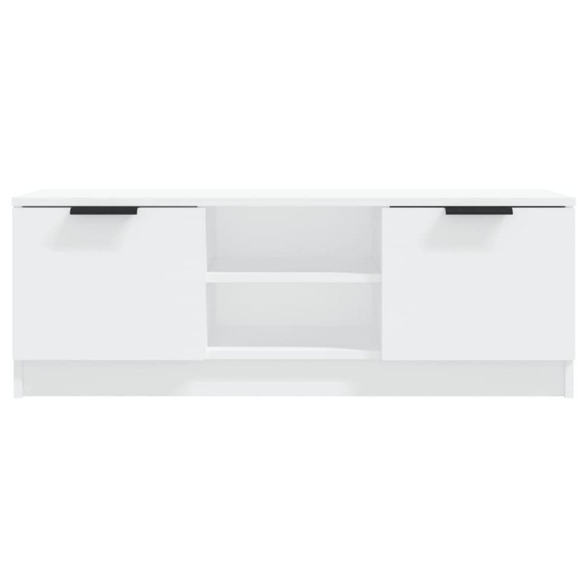 VIDAXL Meuble TV Blanc 102x35x36,5 cm Bois d'ingenierie