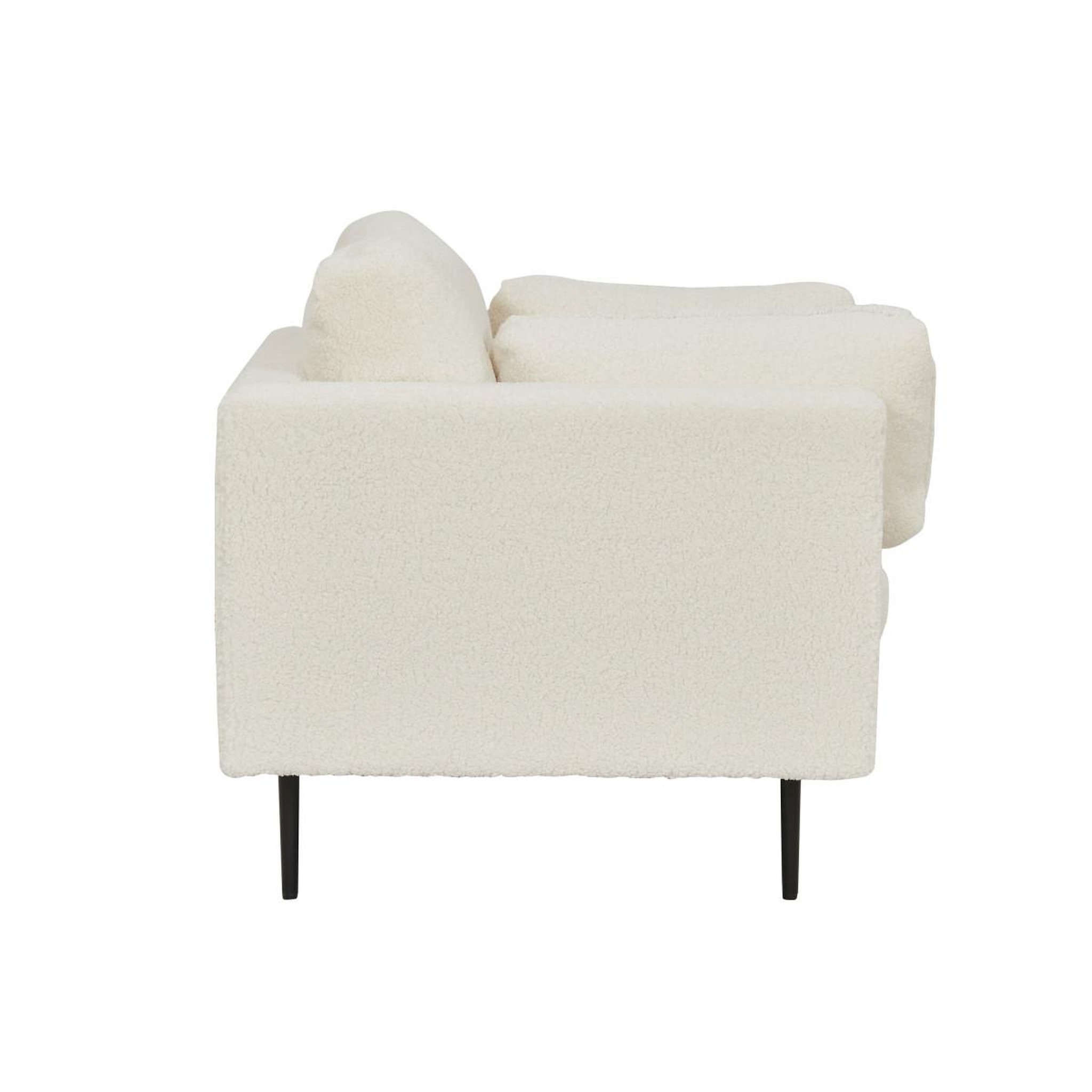 Voir la diapositive 5 : Paris Prix Fauteuil design bouclette  boom  110cm blanc