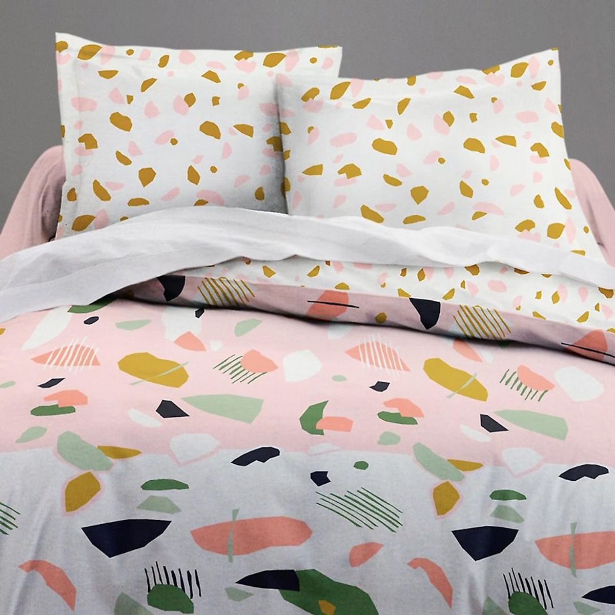 Home collection Parure housse de couette 100% coton 57fils marbree