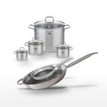 ELO Lot de 4 Faitouts et 2 Poêles Elo Relief Solution