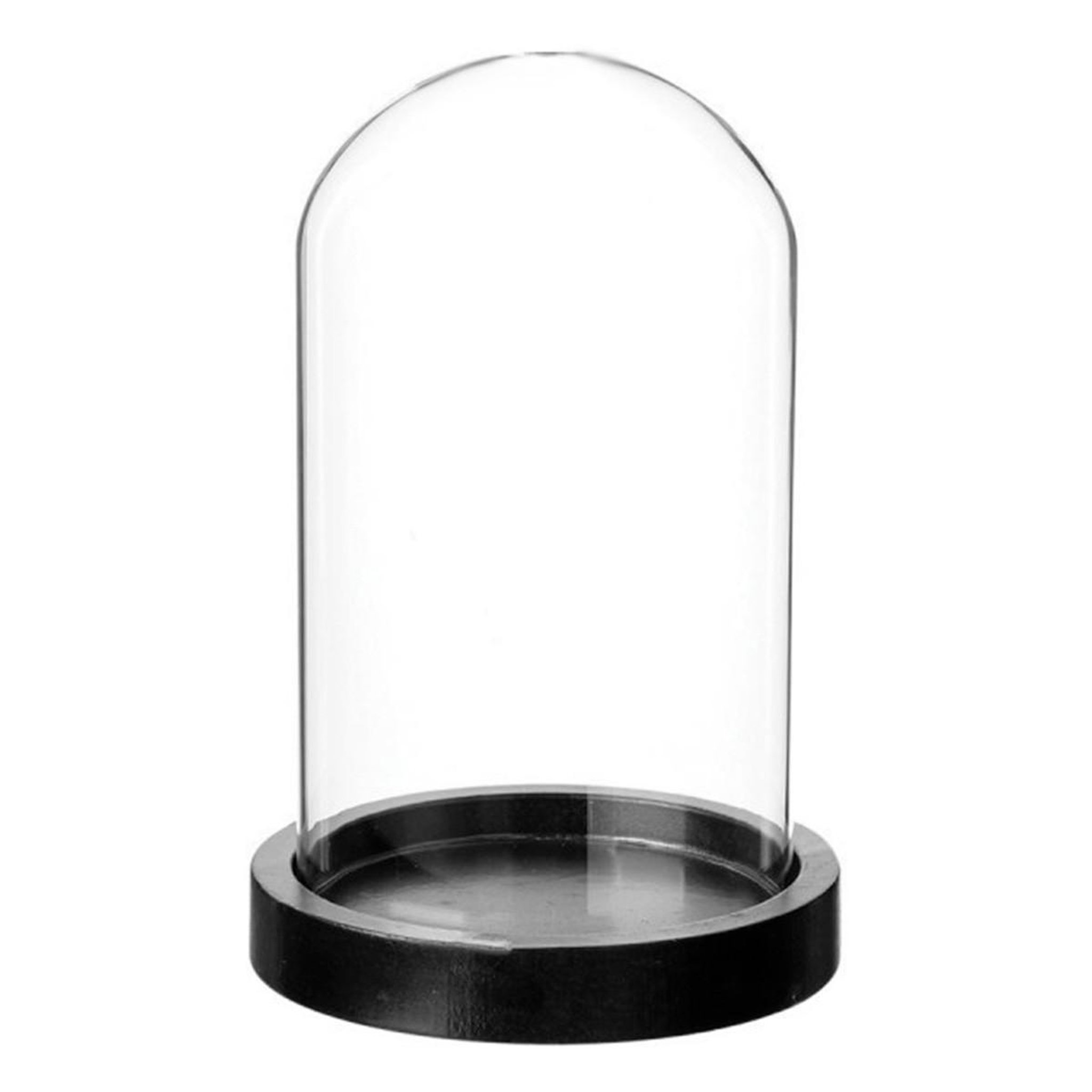 Voir la diapositive 1 : ATMOSPHERA Cloche décorative en verre  shine  29cm noir
