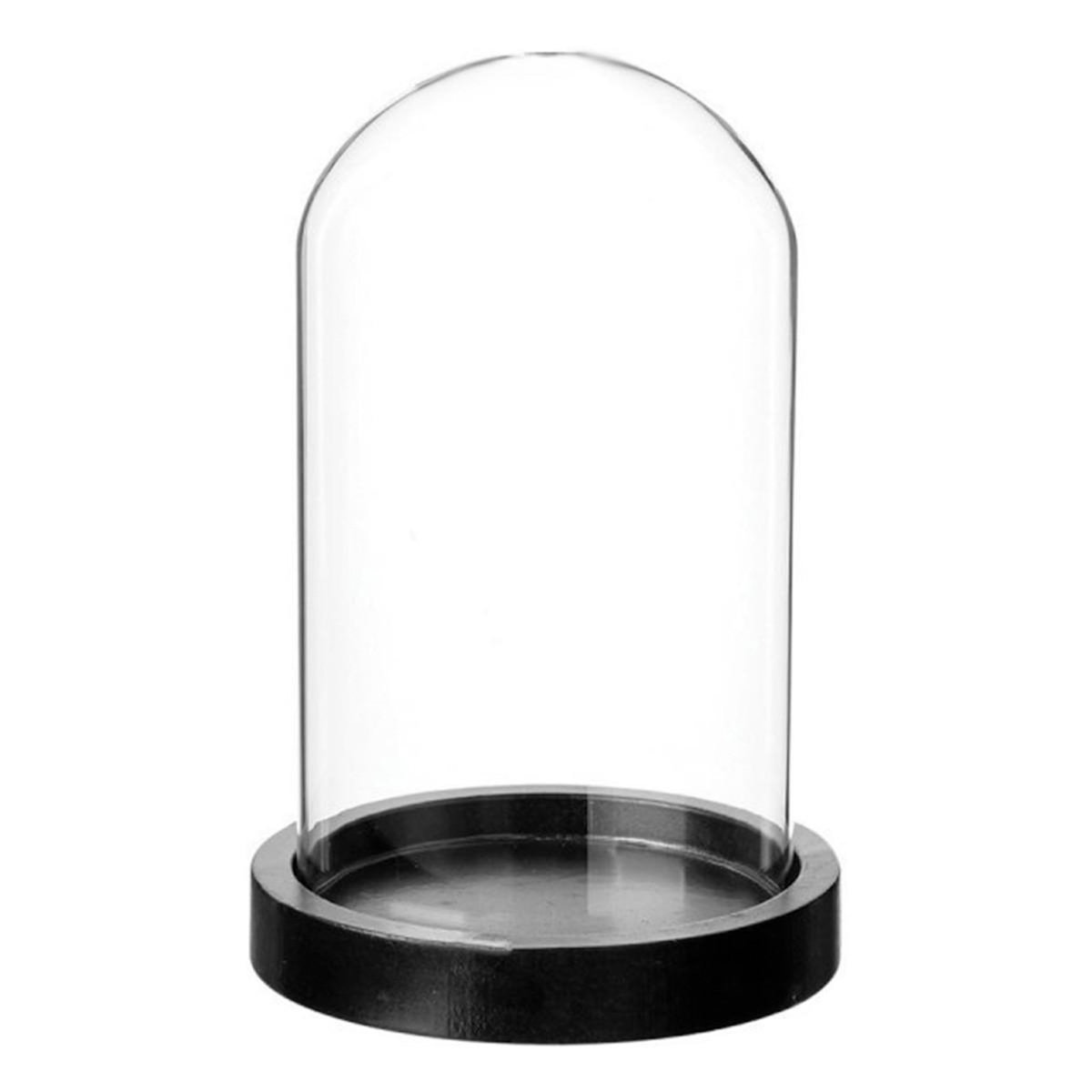 ATMOSPHERA Cloche Décorative en Verre  Shine  29cm Noir
