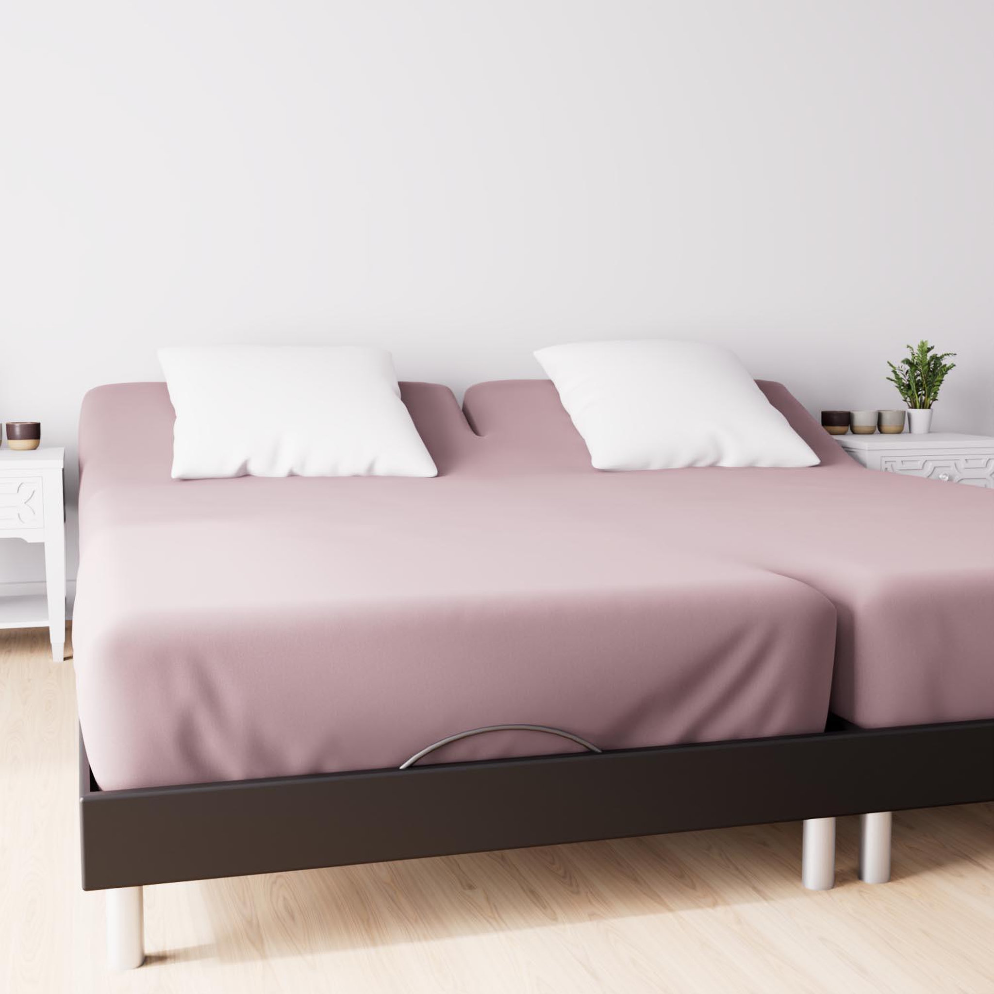 Voir la diapositive 2 : SOLEIL D'OCRE Drap housse en coton 57 fils uni, par soleil d'ocre