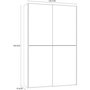Voir la diapositive 4 : MARKET24 Armoire 2 portes coulissantes multifonction - Blanc mat - L 120 x P 41,6 x H 190,5 cm - OZZULA