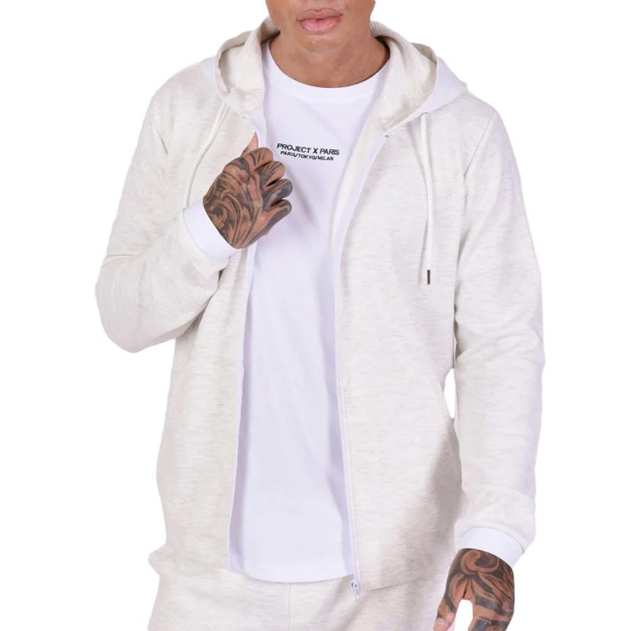 Voir la diapositive 1 : Project X Sweat Zippé Blanc Homme Project X Paris 2230164