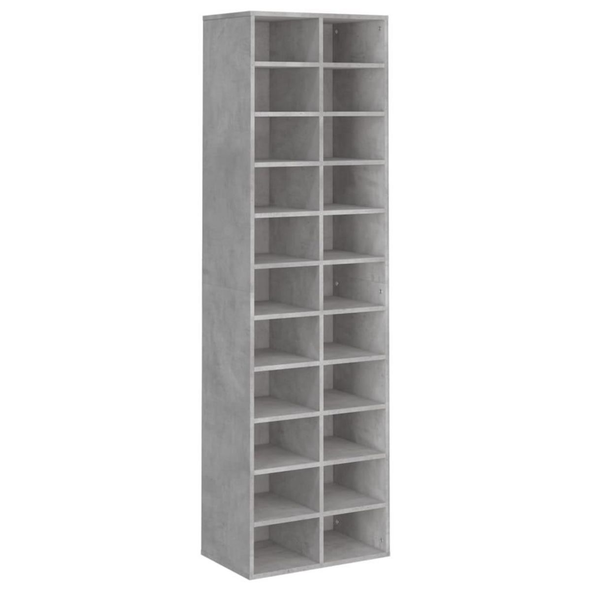 VIDAXL Armoire a chaussures gris beton 54x34x183 cm bois d'ingenierie