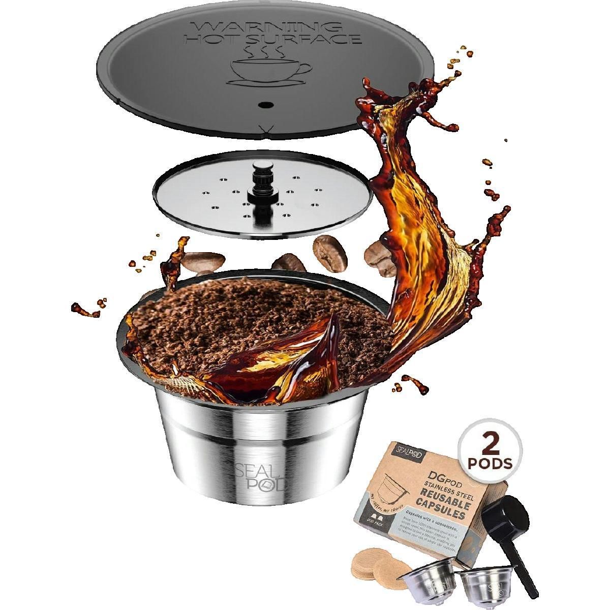 NESCAFE Capsules Sealpod Duo Pack Italian Coffee en acier inoxydable