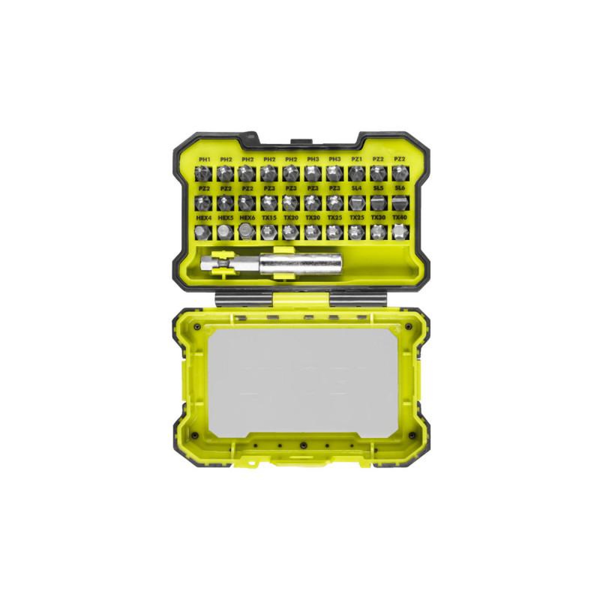 Voir la diapositive 3 : Ryobi Coffret antichocs ryobi 31 accessoires de vissage mixtes rak31msd