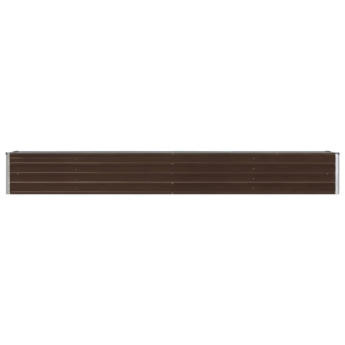 VIDAXL Lit sureleve de jardin Acier galvanise 320x40x45 cm Marron