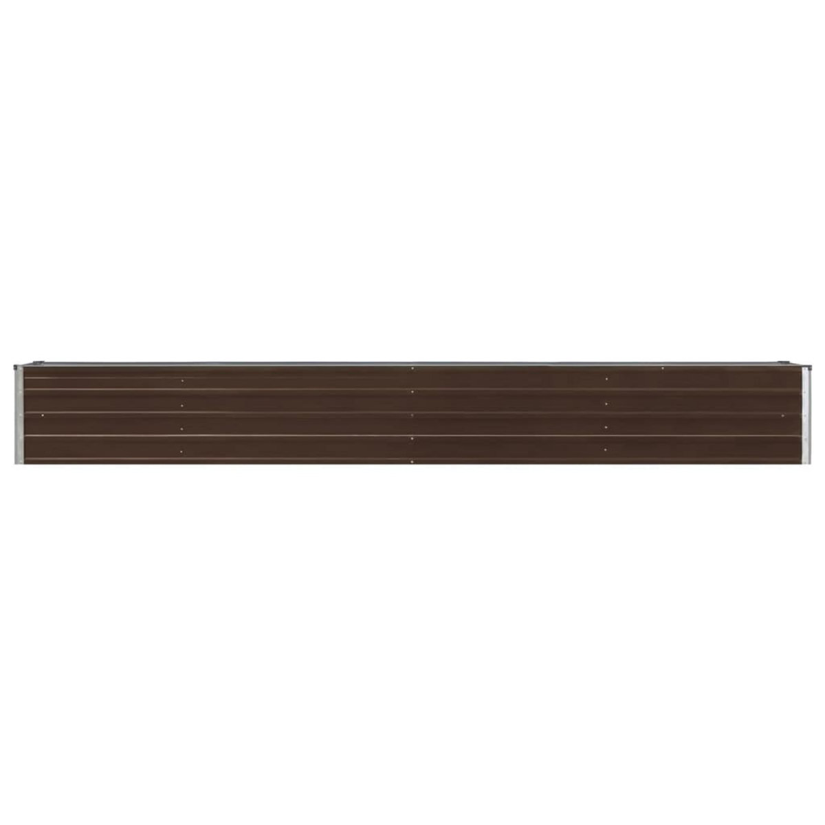 VIDAXL Lit sureleve de jardin Acier galvanise 320x40x45 cm Marron