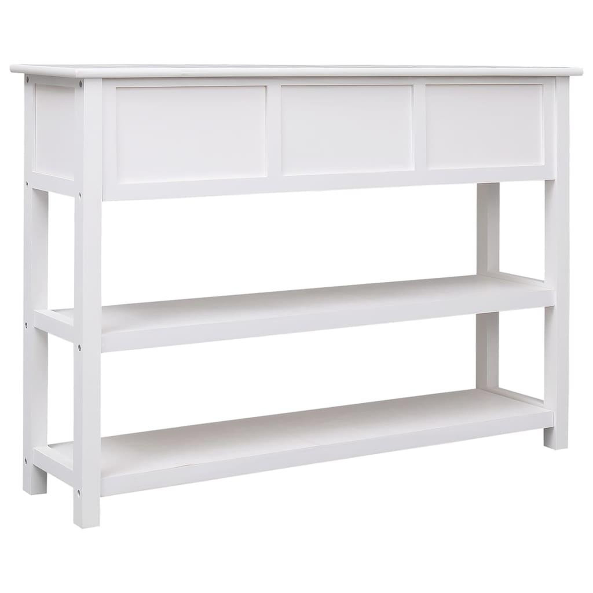 Voir la diapositive 4 : VIDAXL Buffet Blanc 108x30x76 cm Bois de Paulownia massif