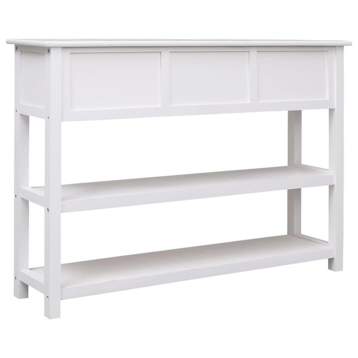 VIDAXL Buffet Blanc 108x30x76 cm Bois de Paulownia massif