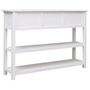 Voir la diapositive 4 : VIDAXL Buffet Blanc 108x30x76 cm Bois de Paulownia massif