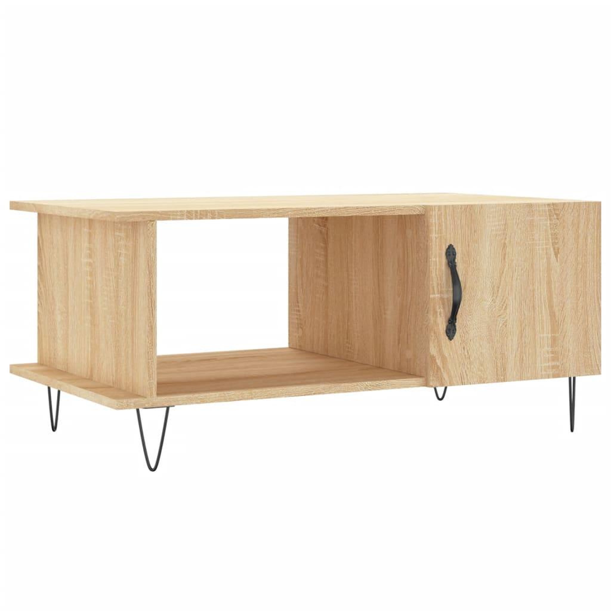 Voir la diapositive 2 : VIDAXL Table basse chene sonoma 90x50x40 cm bois d'ingenierie