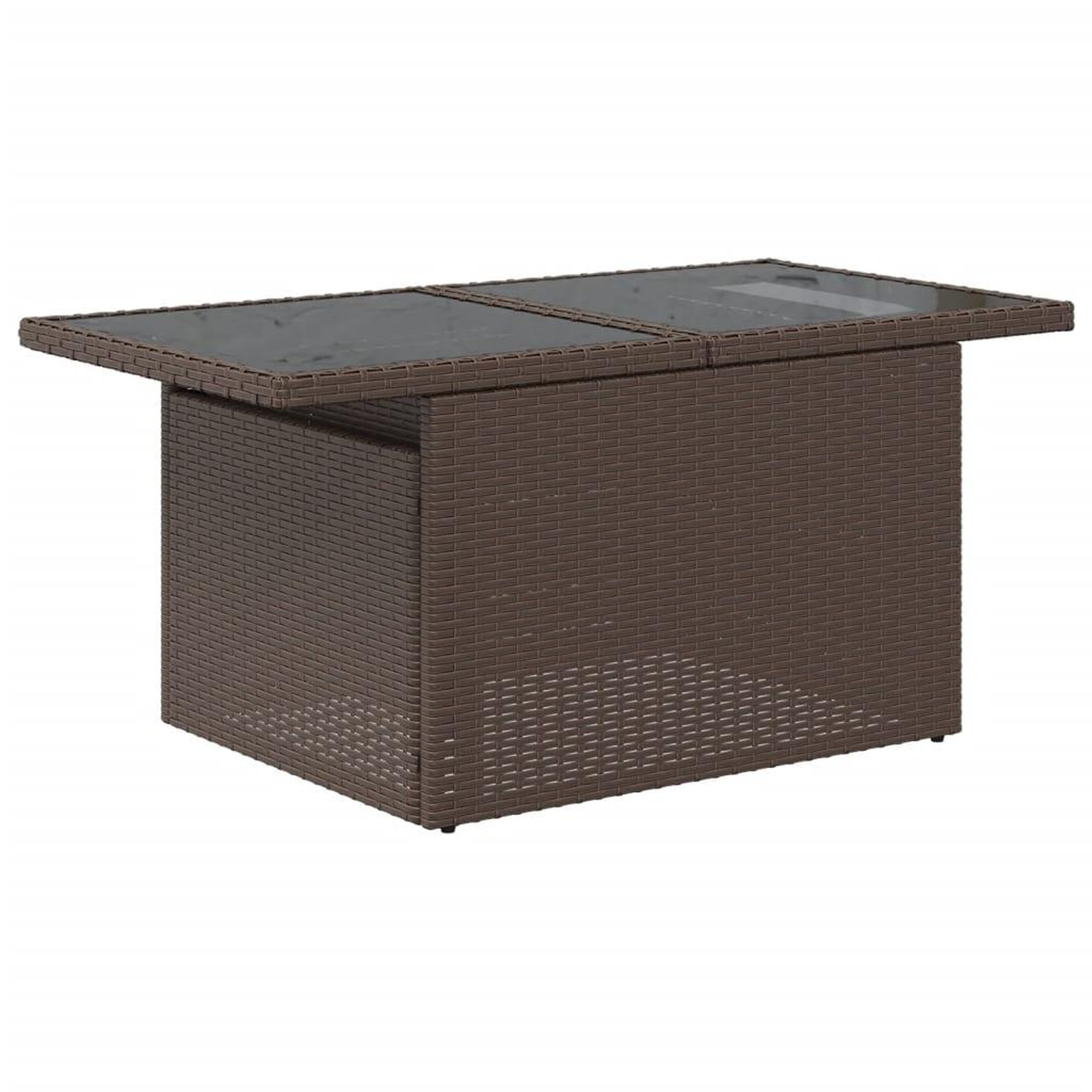Voir la diapositive 5 : VIDAXL Salon de jardin avec coussins 7 pcs marron resine tressee