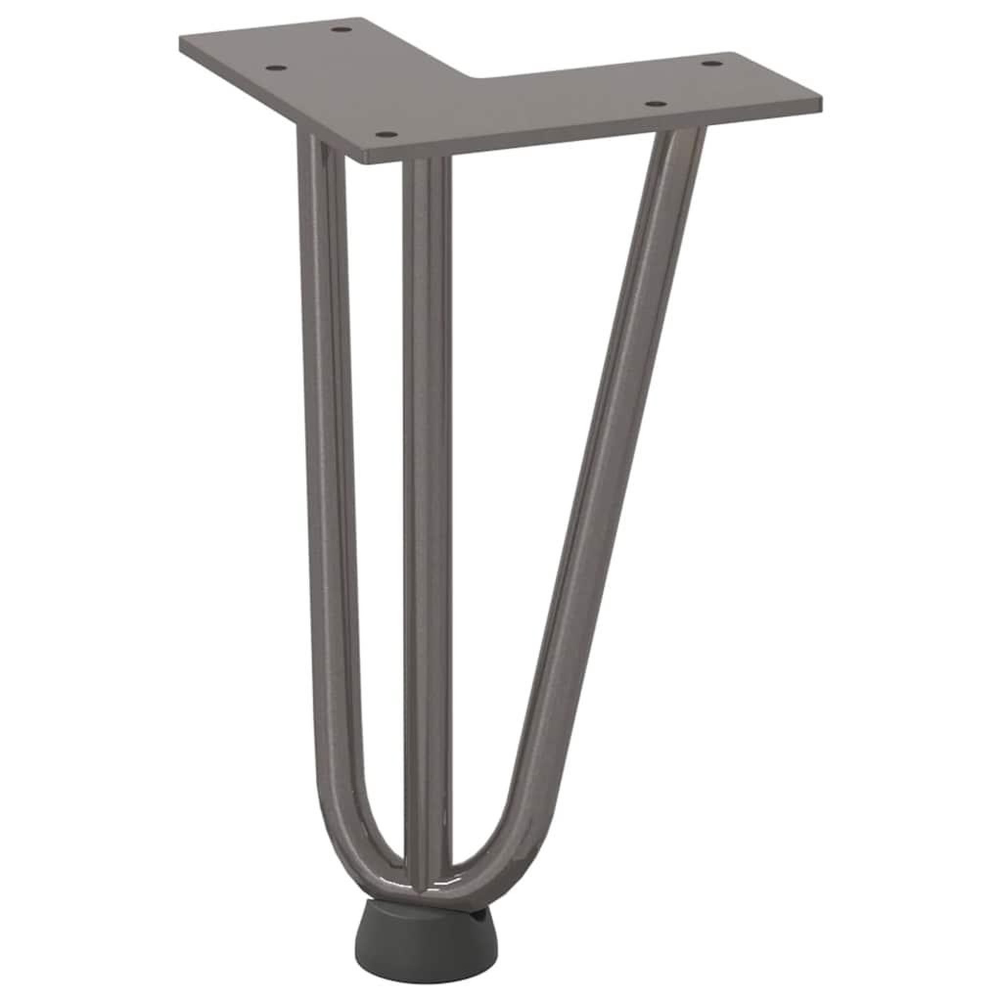 Voir la diapositive 4 : VIDAXL Pieds de table en forme d'epingle a cheveux 20 cm acier massif