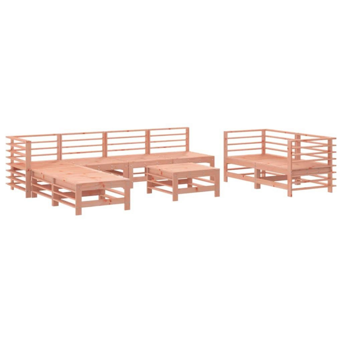 VIDAXL Salon de jardin 9 pcs bois massif douglas