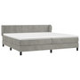 Voir la diapositive 3 : VIDAXL Sommier a lattes de lit et matelas Gris clair 200x200cm Velours