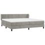 Voir la diapositive 3 : VIDAXL Sommier a lattes de lit et matelas Gris clair 200x200cm Velours