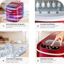 Voir la diapositive 3 : tectake Machine à glaçons 2,4 L réservoir d'eau rouge