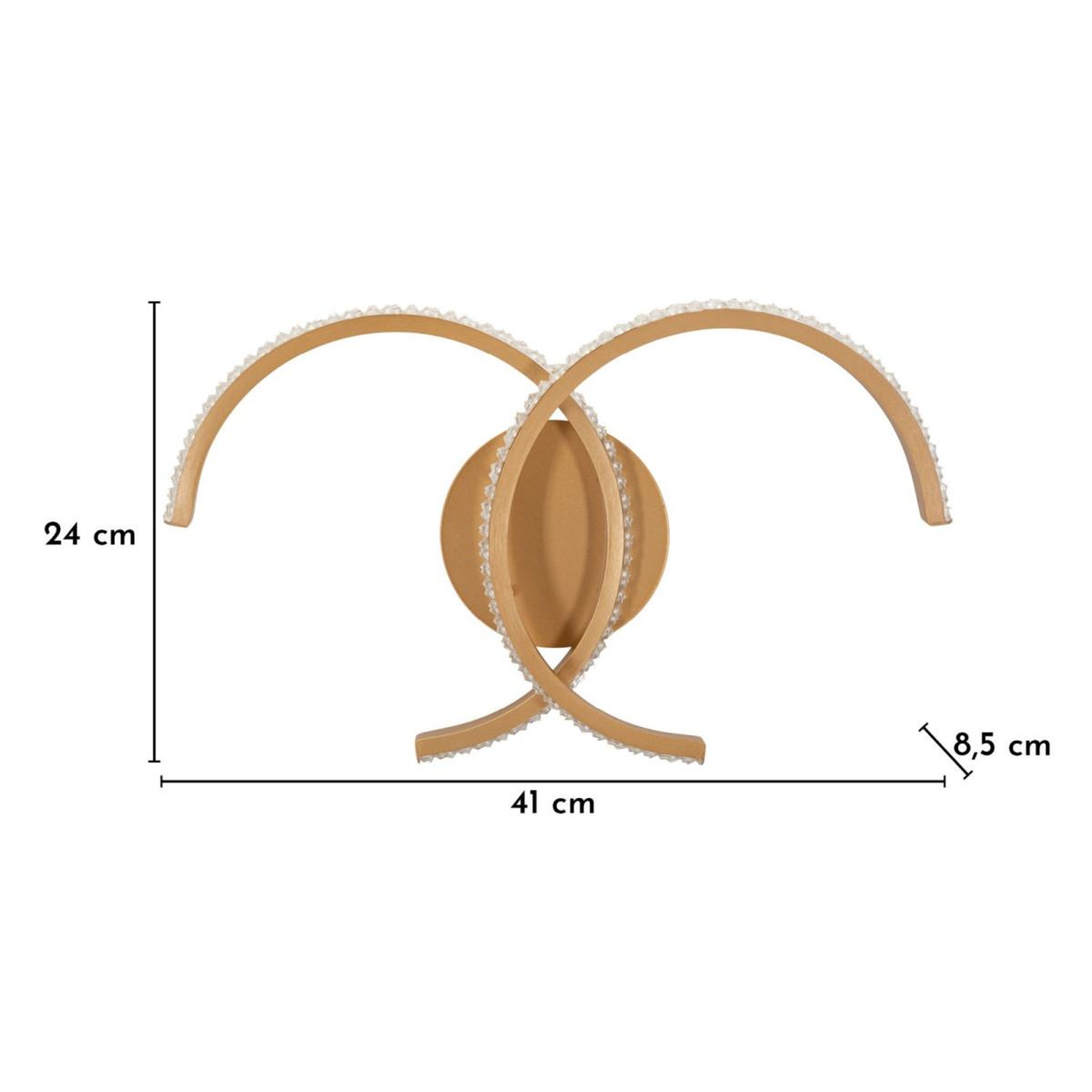 Voir la diapositive 6 : Paris Prix Applique murale led  double c  41cm or