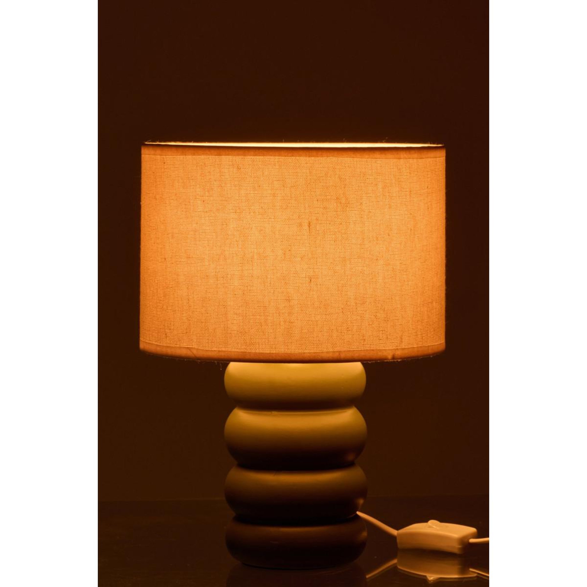 Voir la diapositive 3 : J-LINE Lampe à poser en céramique  eva  31cm vert