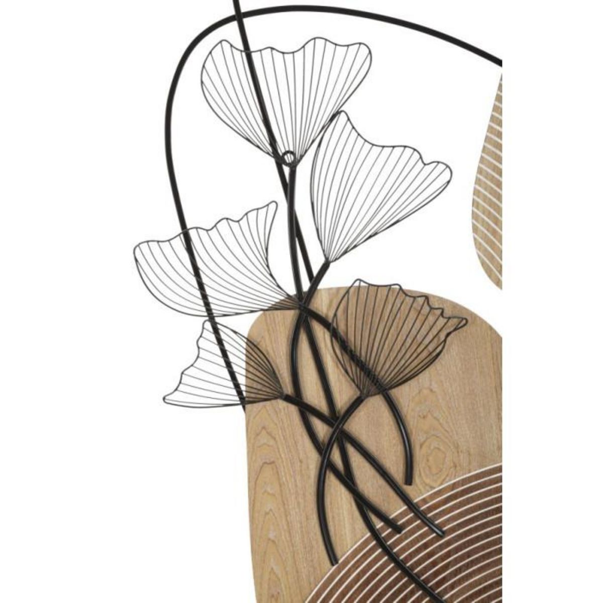 Paris Prix Décoration Murale en Métal  Tali  100cm Naturel & Noir