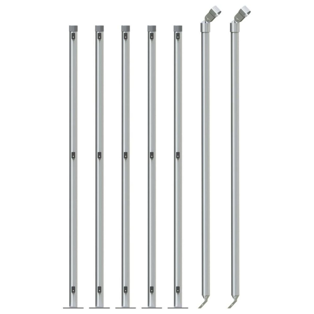 VIDAXL Cloture en mailles de chaîne avec bride argente 0,8x10 m