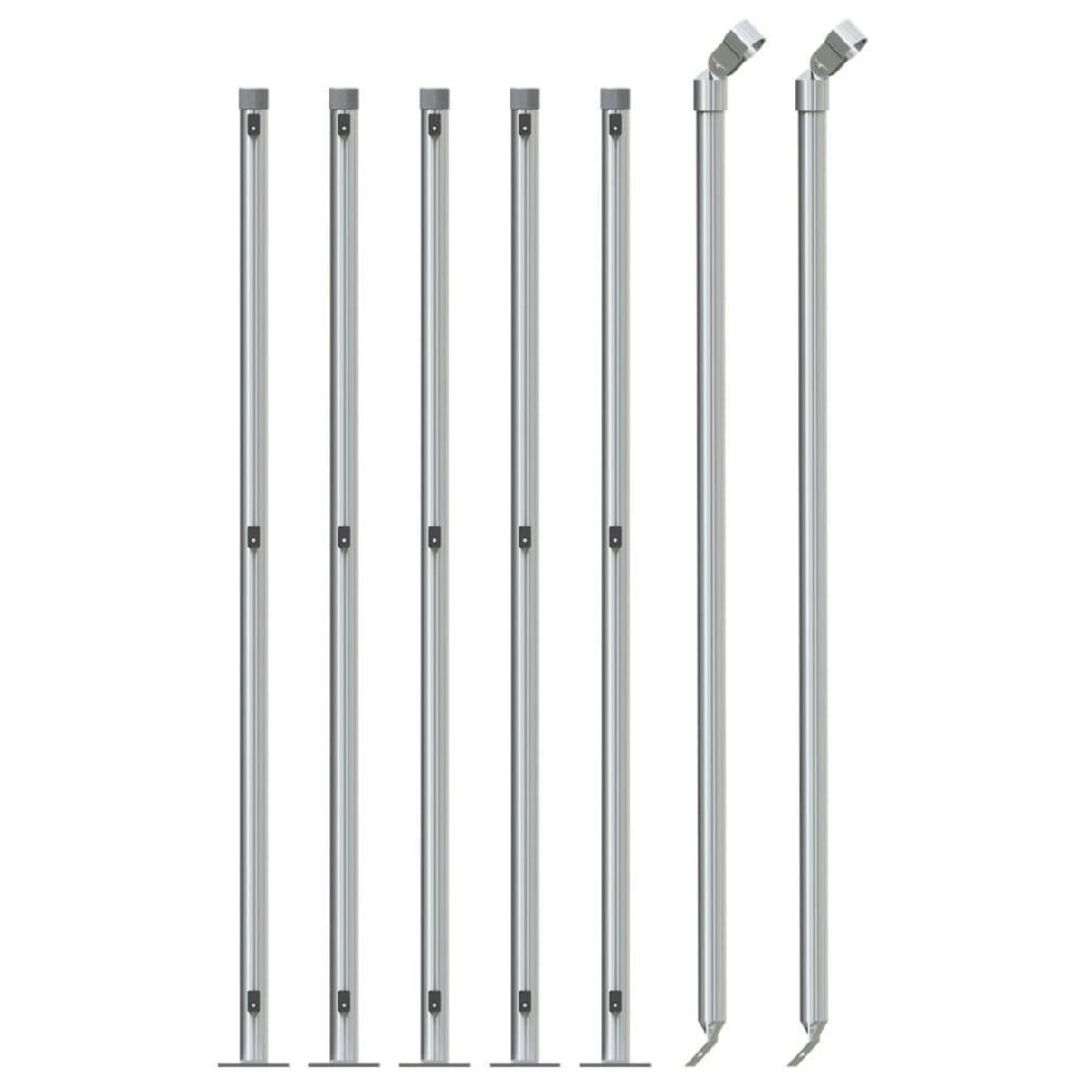 VIDAXL Cloture en mailles de chaîne avec bride argente 0,8x10 m