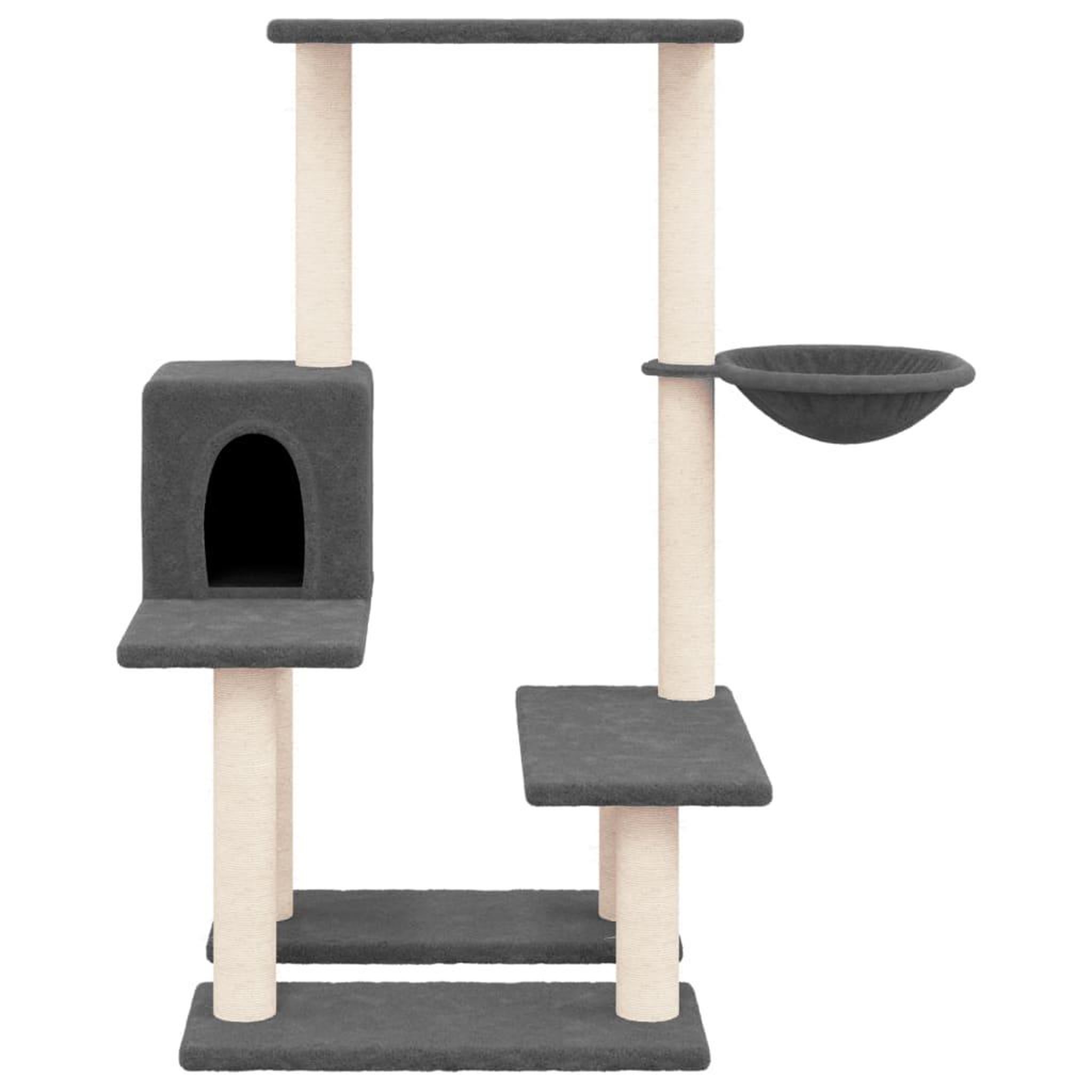 Voir la diapositive 3 : VIDAXL Arbre a chat avec griffoirs en sisal Gris fonce 94,5 cm