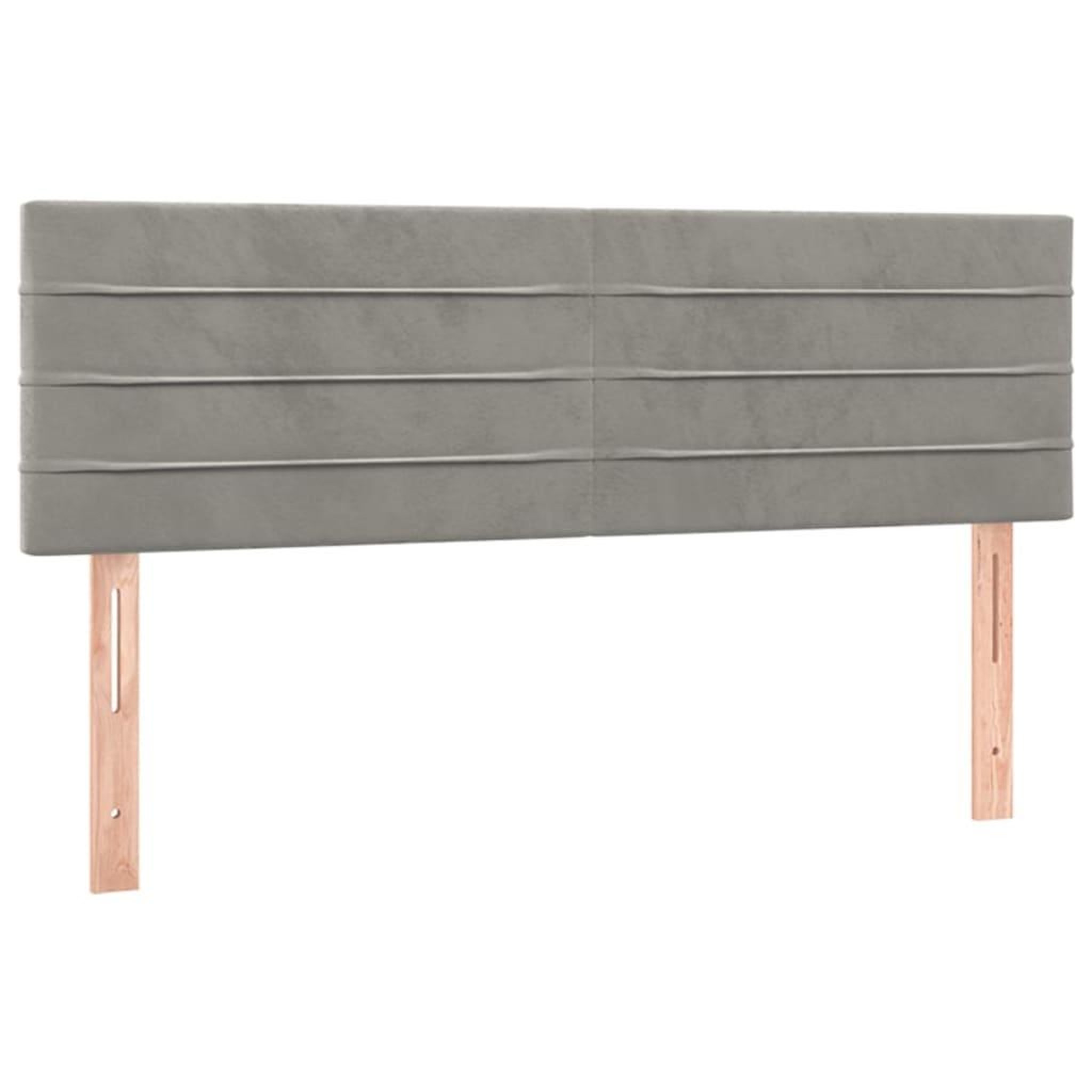 Voir la diapositive 4 : VIDAXL Tete de lit a LED Gris clair 144x5x78/88 cm Velours