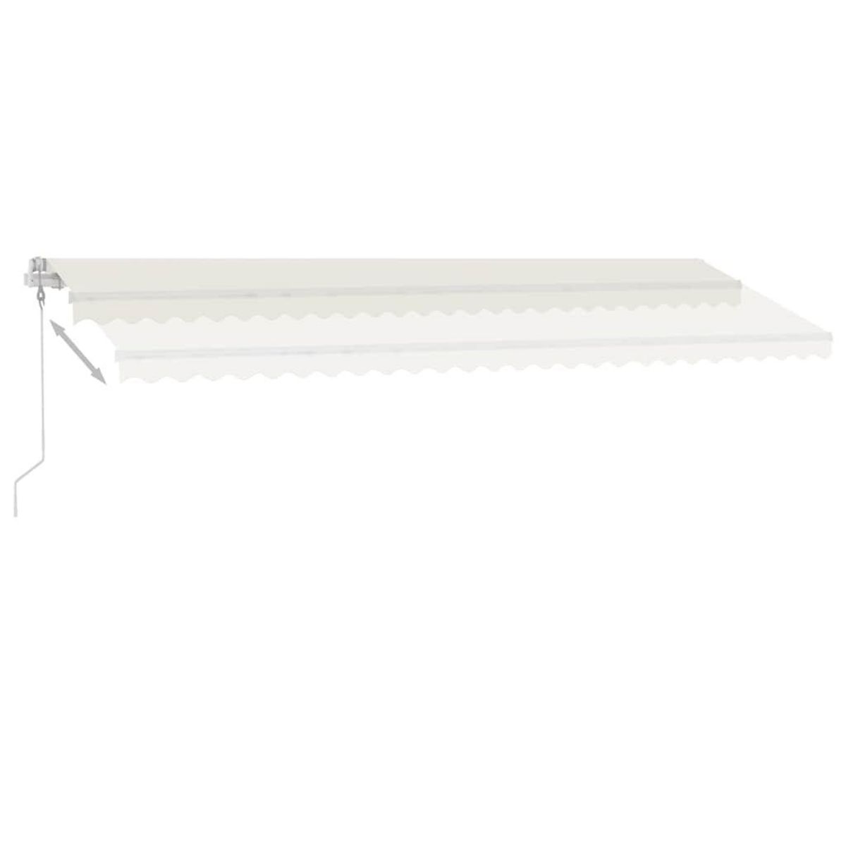 VIDAXL Auvent automatique avec capteur de vent et LED 600x300 cm Creme