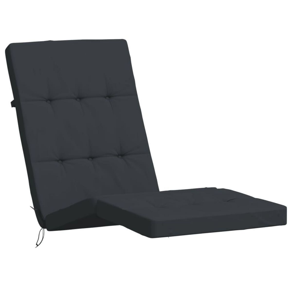 VIDAXL Coussins de chaise longue lot de 2 noir tissu oxford