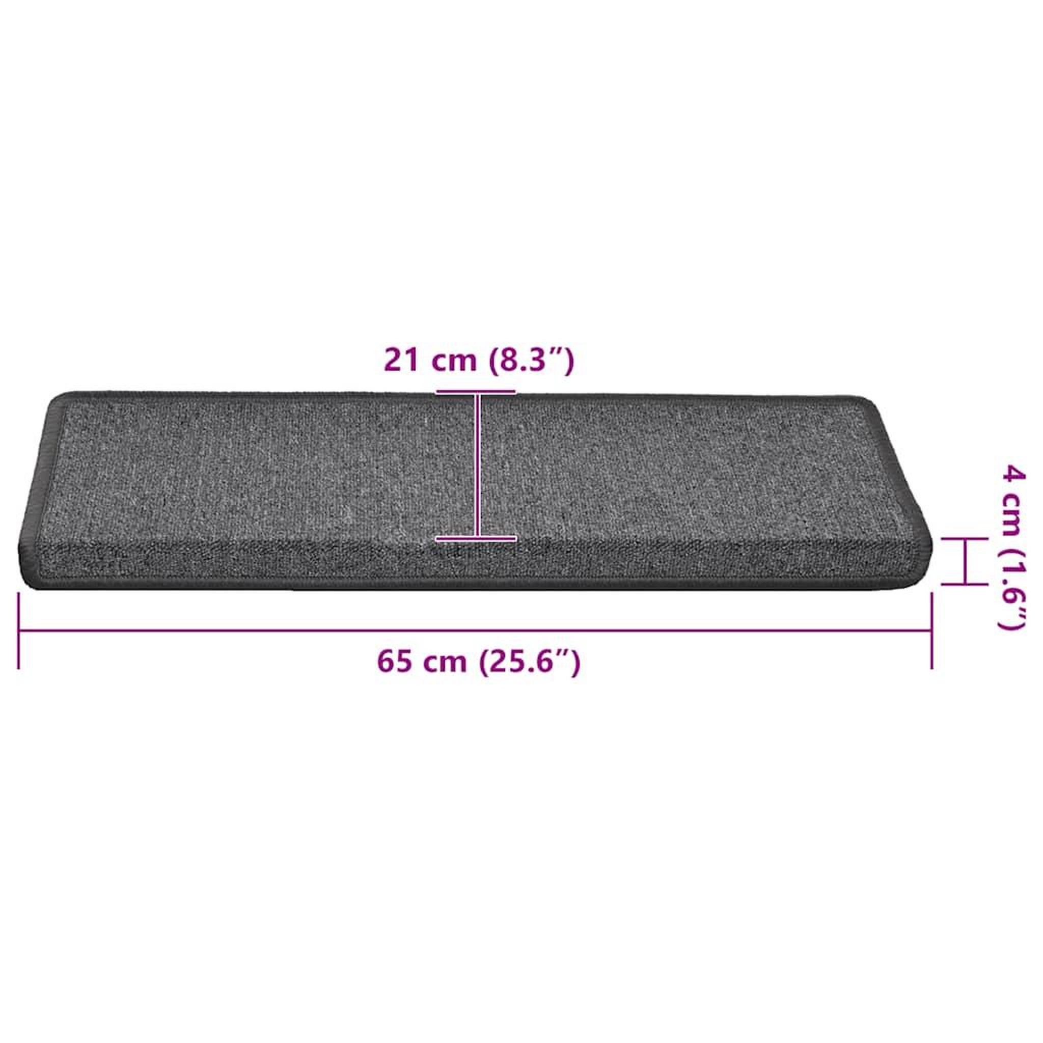 Voir la diapositive 6 : VIDAXL Tapis d'escalier 30 pcs 65x21x4 cm Gris fonce