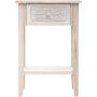 Voir la diapositive 2 : ATMOSPHERA Table de chevet Hina 1 tiroir - Hauteur 67,5 cm - Bois blanchi