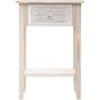 Voir la diapositive 2 : ATMOSPHERA Table de chevet Hina 1 tiroir - Hauteur 67,5 cm - Bois blanchi