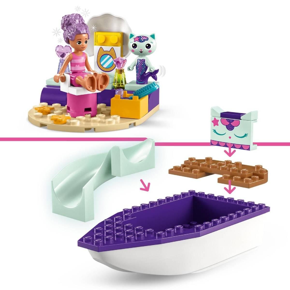 LEGO 10786 Gabby et la Maison Magique Le Bateau et le Spa de Gabby et Marine, Set avec Salon de Beauté, Figurines et Accessoires, Jouet pour Filles, Garçons, Enfants Dès 4 Ans