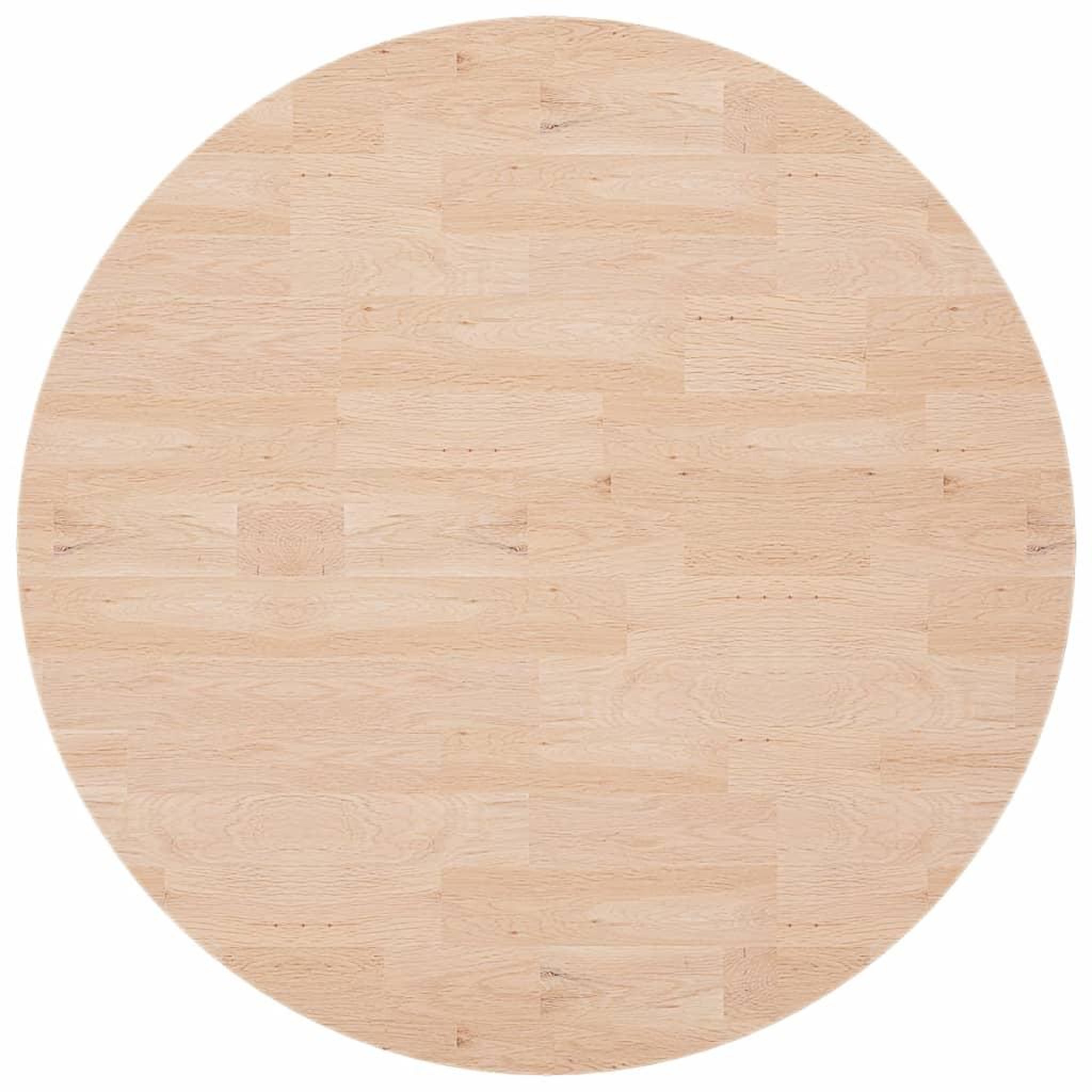 Voir la diapositive 2 : VIDAXL Dessus de table rond Ø90x2,5 cm Bois de chene massif non traite