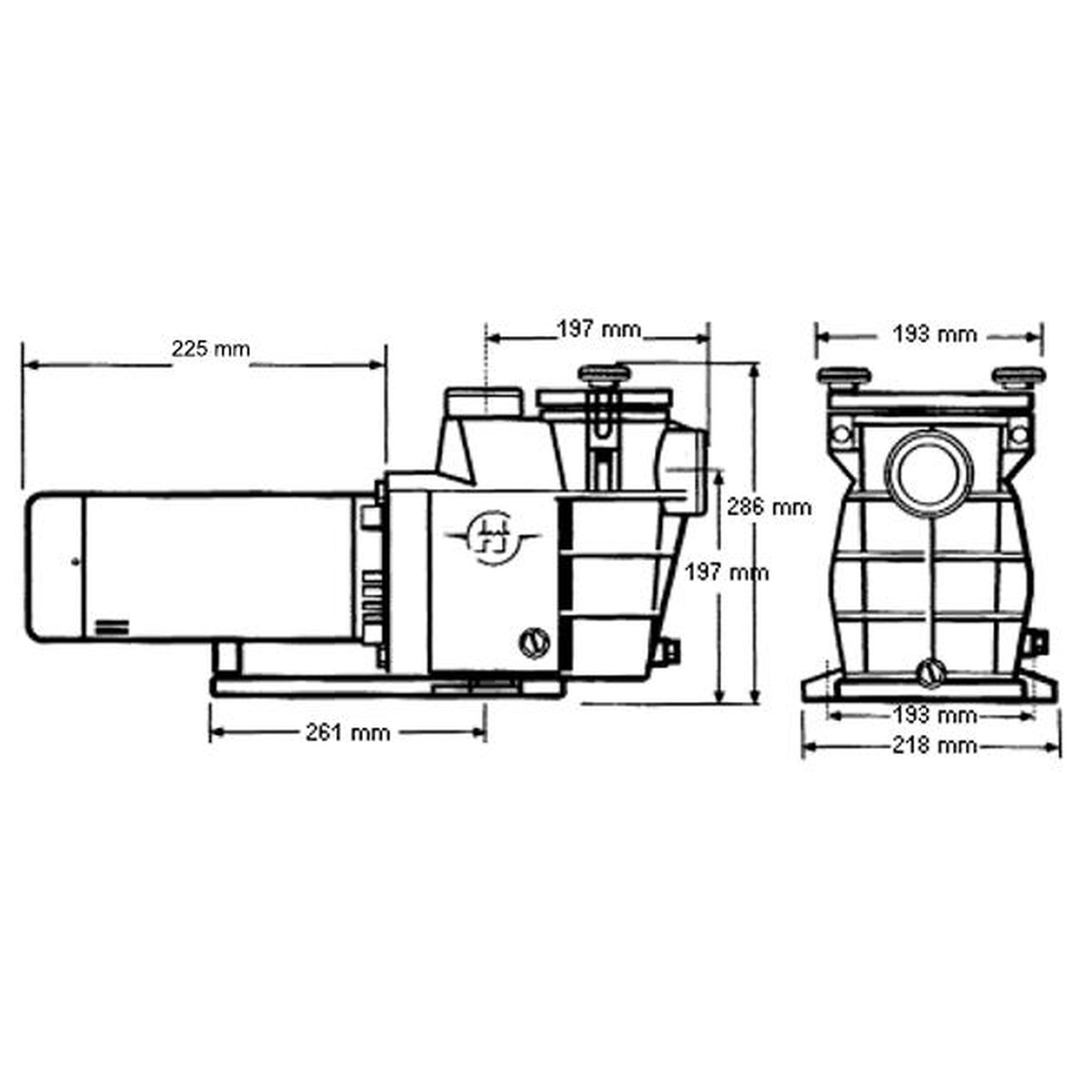 Voir la diapositive 3 : Hayward Pompe à filtration 1.5 cv, 15m3/h mono - sp2816xe221