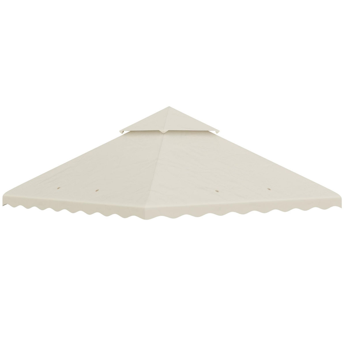 OUTSUNNY Toile de rechange pour barnum tonnelle 3 x 3 m tissu polyester haute densité 180 g/m² anti-UV crème