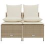 Voir la diapositive 3 : VIDAXL Salon de jardin avec coussins 4 pcs beige resine tressee