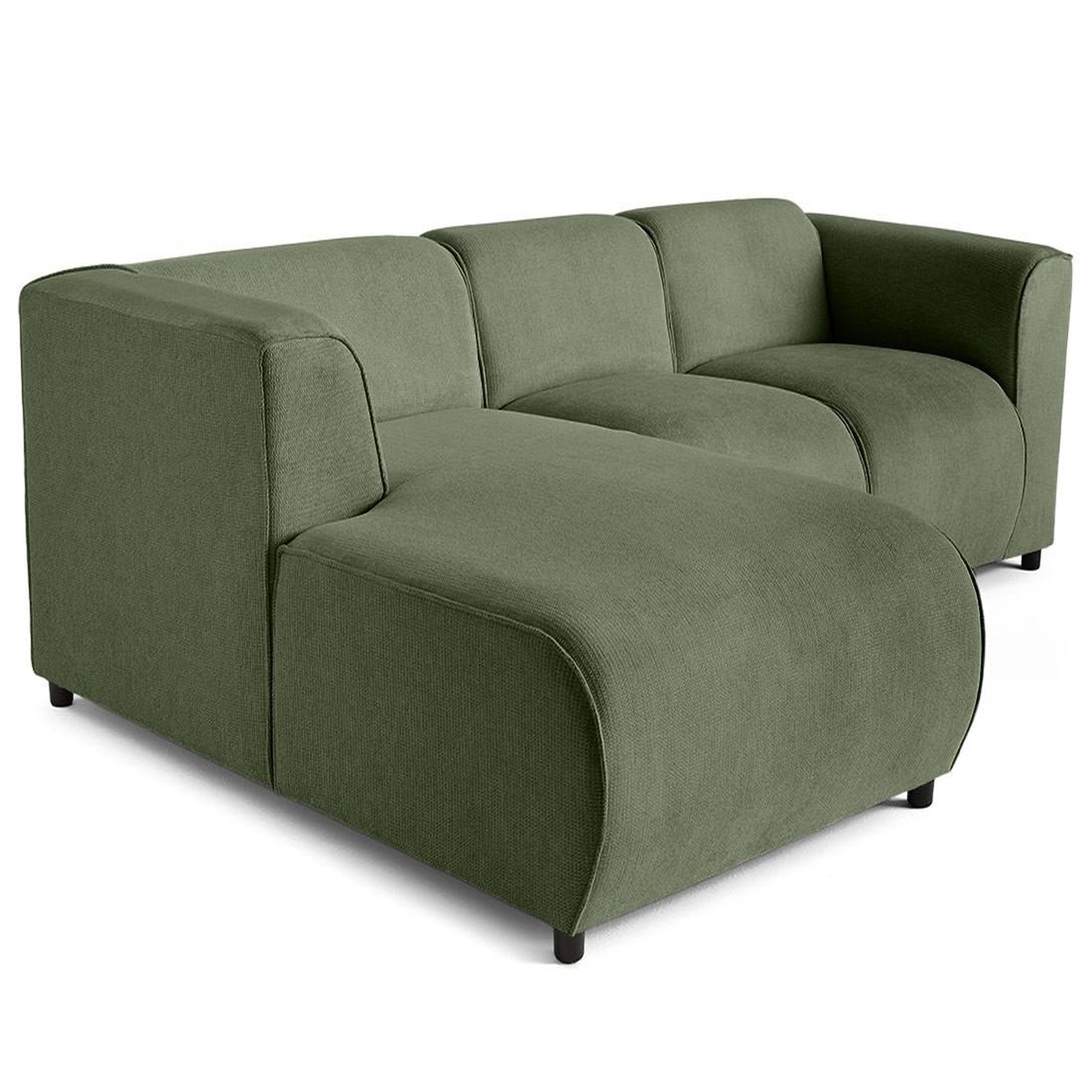 Voir la diapositive 2 : LISA DESIGN Suaro - canapé modulable d'angle gauche 4 places en tissu texturé