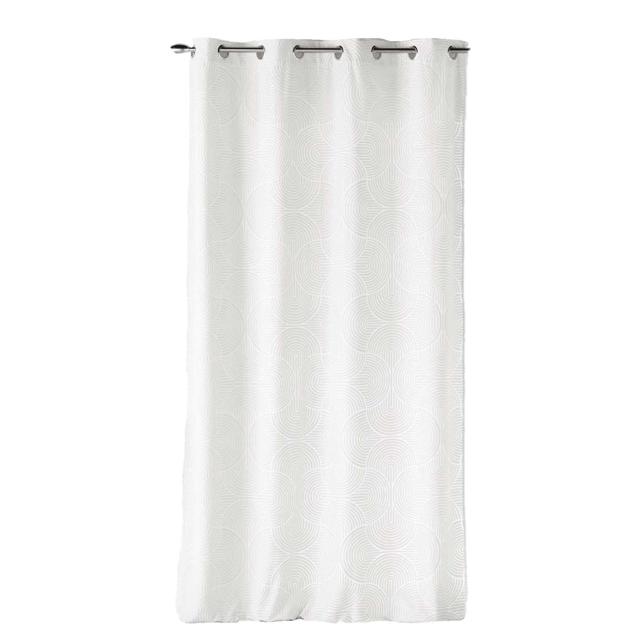 Douceur d'Intérieur Rideau arcadia - velours à motifs. Coloris disponibles : Blanc