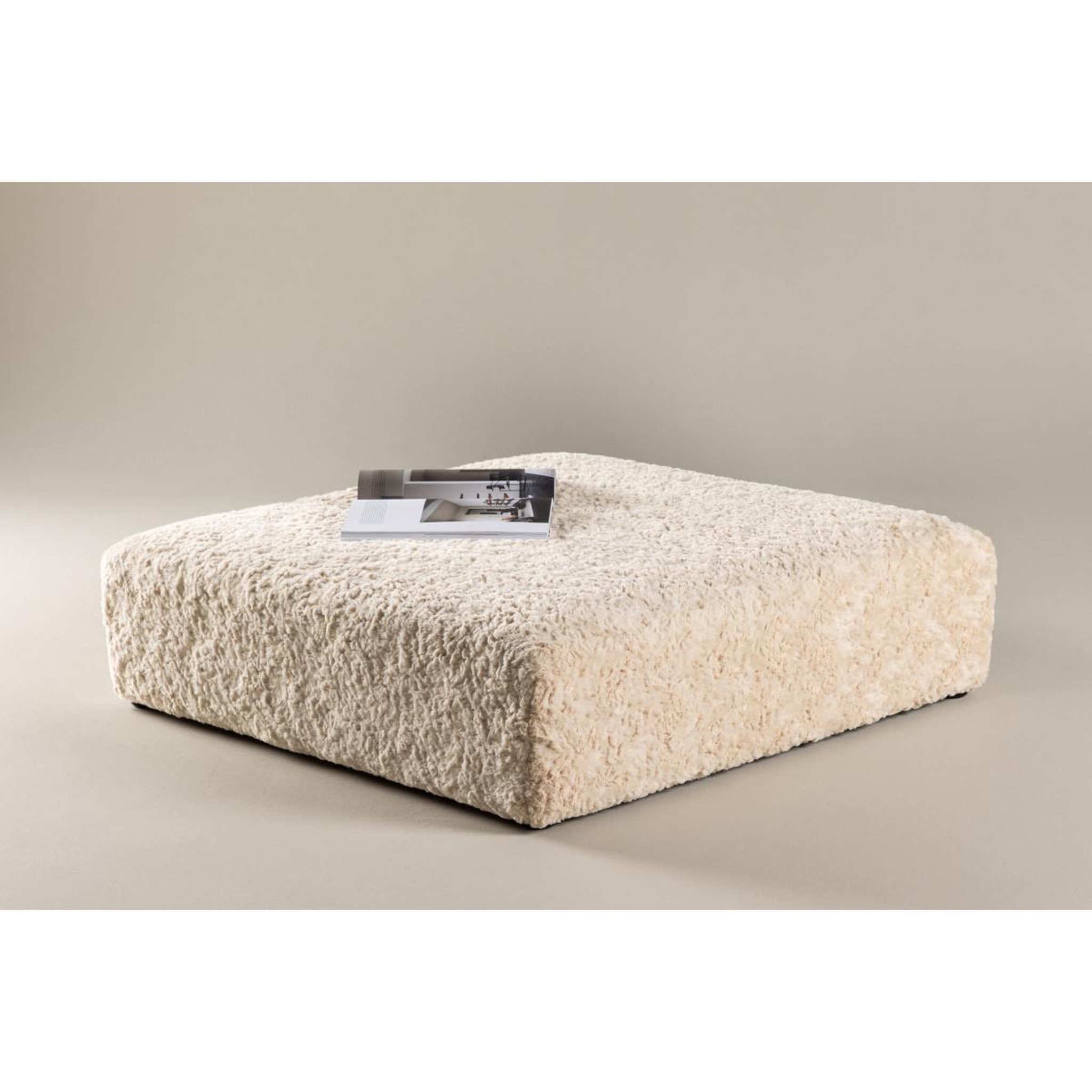 Voir la diapositive 5 : Paris Prix Pouf xl effet fourrure  frankie  100cm beige