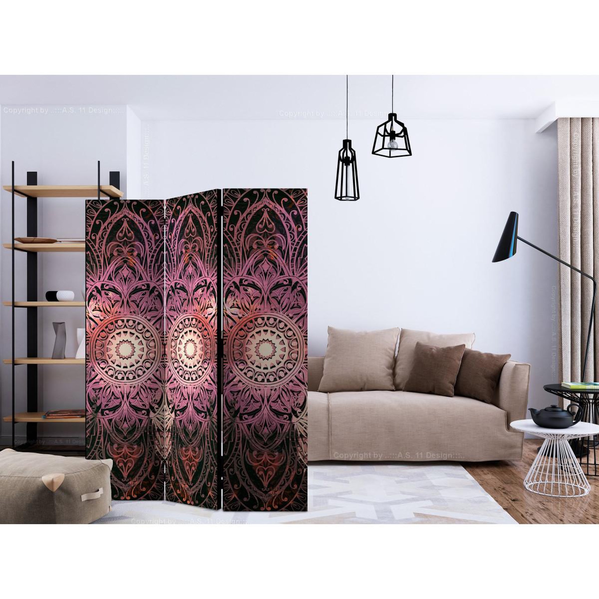 Voir la diapositive 2 : Paris Prix Paravent 3 volets  harmony of detail  135x172cm