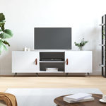 VIDAXL Meuble TV blanc 150x30x50 cm bois d'ingenierie